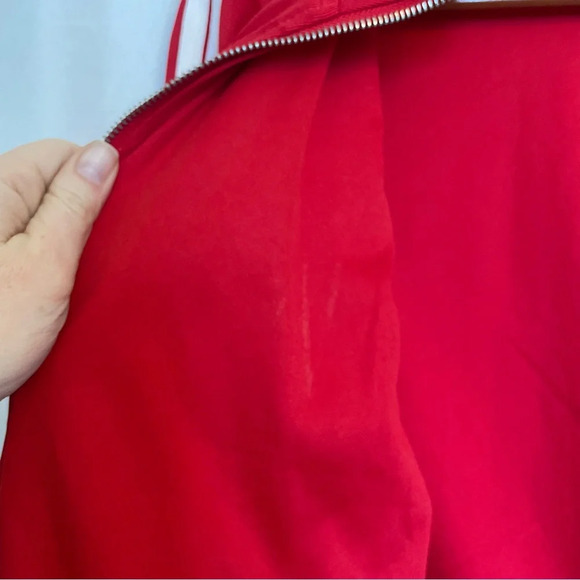 RUE 21 Women’s Red White Stripe 90’s Style Athletic Track Jacket Size Medium - Picture 10 of 13